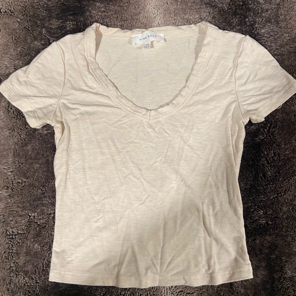 Cream Women's Top